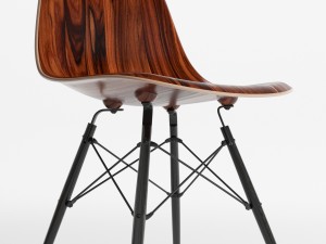 chair eames dsw wood 3D Model