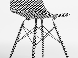 chair eames dsw wood 3D Model