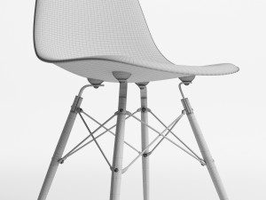 chair eames dsw wood 3D Model