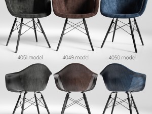 leather chairs eames by loftdesigne Modèle 3D