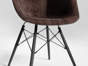 leather chairs eames by loftdesigne 3D Model