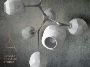 branching bubble 6 lamps milk 3D 模型