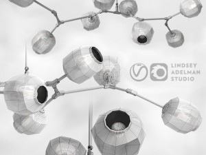 branching bubble 8 lamps black Modelo 3D