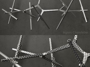 agnes chandelier 14 lights gold Model 3D