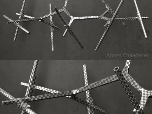 agnes chandelier 14 lights gold 3D Model