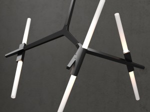 agnes chandelier 6 lights gold 3D Model