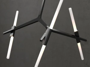 Lampadario agnes 6 luci oro Modello 3D