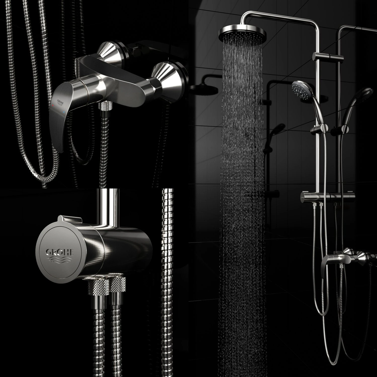 grohe new tempesta 3D Model .c4d .max .obj .3ds .fbx .stl .blend 