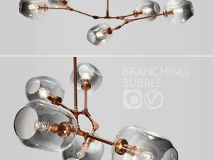 ブランチング バブル 5 ランプ by リンジー アデルマン ダーク コッパー 3Dモデル