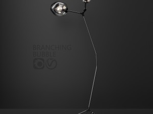 branching floor lamp by lindsey adelman dark-black 3D 모델