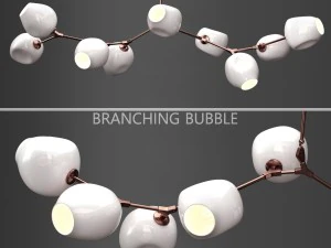 ブランチング バブル 9 ランプ by リンジー アデルマン ミルク コッパー 3Dモデル