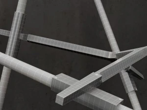 agnes chandelier 14 lights copper 3D Model