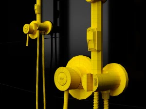hygienic shower grohe bauclassic 124434 3D Model