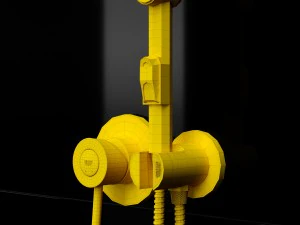 hygienic shower grohe bauclassic 124434 3D Model