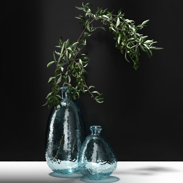 olive branch 3D Модель .c4d .max .obj .3ds .fbx .stl .blend 
