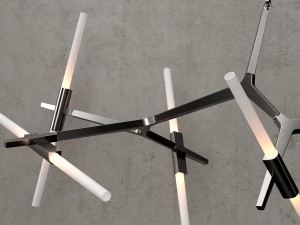 agnes chandelier 10 lights silver 3D Model