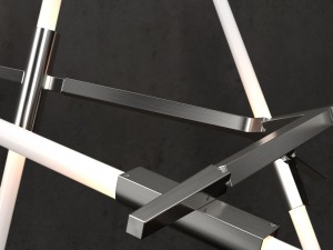 agnes chandelier 10 lights silver 3D Model