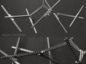 agnes chandelier 10 lights silver 3D Model