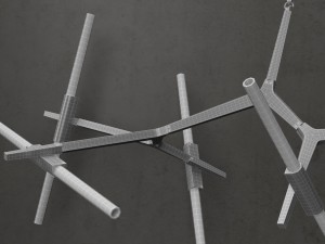 agnes chandelier 10 lights silver 3D Model