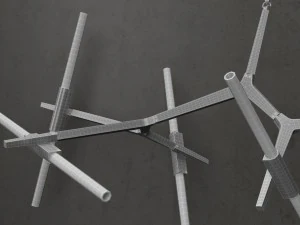 agnes chandelier 10 lights silver 3D Model