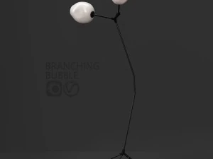 लिंडसे एडेलमैन मिल्क ब्लैक द्वारा ब्रांचिंग फ्लोर लैंप 3D मॉडल