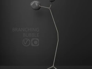 branching floor lamp by lindsey adelman milk black 3D Model