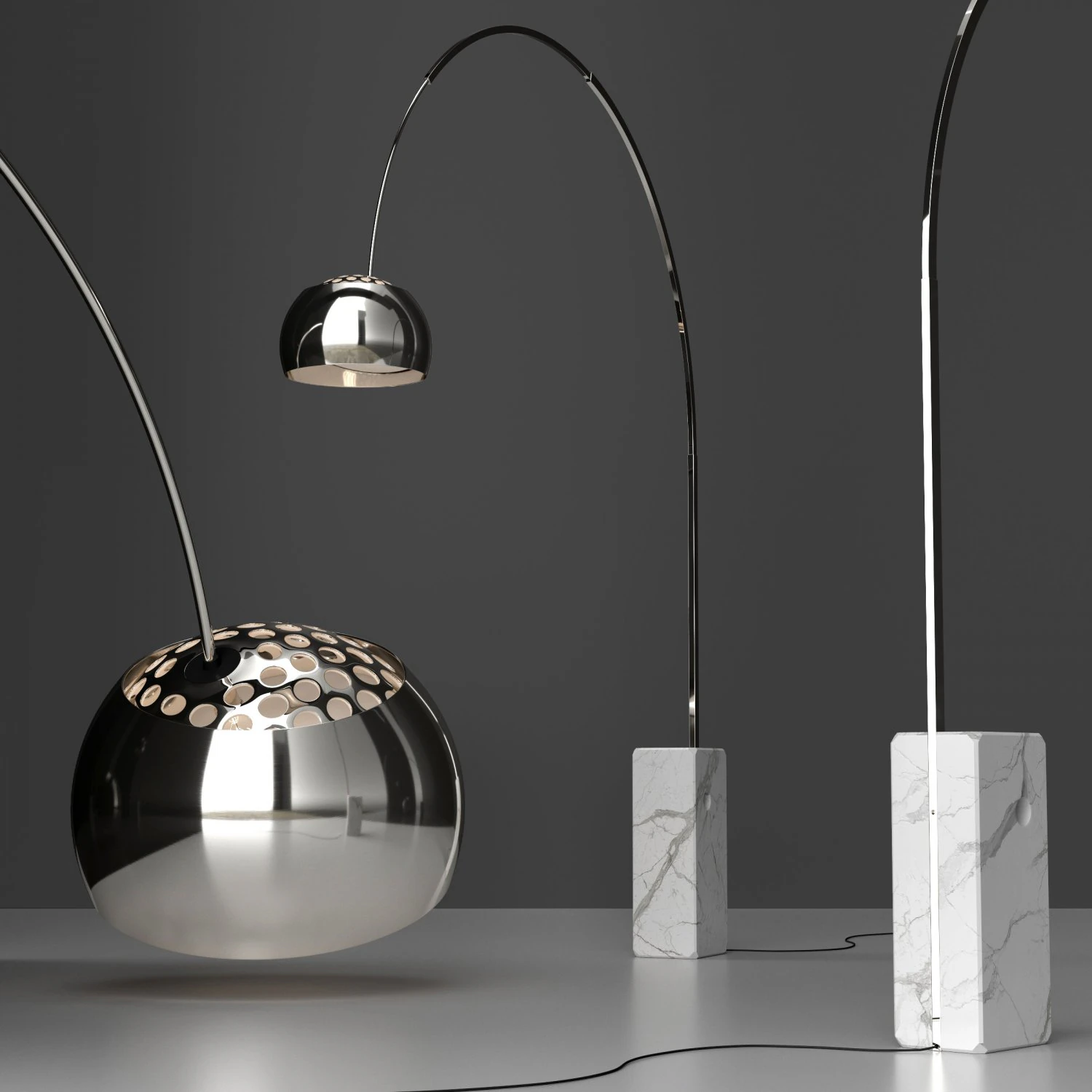floor lamp floss arco 3D Model .c4d .max .obj .3ds .fbx .stl .blend 