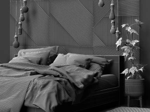 hm bedroom set 3D Model