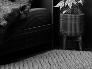 hm bedroom set Modèle 3D