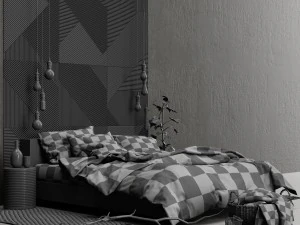 hm bedroom set 3D Model