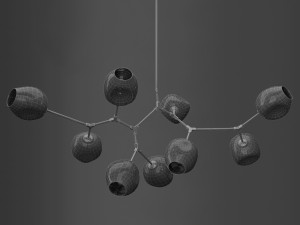 branching bubble 9 lamps 1 by lindsey adelman dark gold 3Dモデル