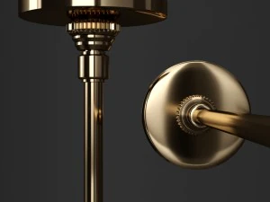 branching bubble 3 lamps 2 by lindsey adelman clear gold 3D Model