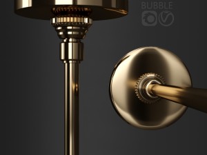 branching bubble 1 lamp dark gold 3D Model