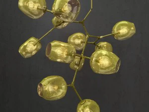 branching bubble 12 lamps by lindsey adelman milk silver 3D Model
