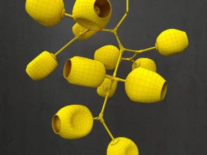 branching bubble 12 lamps by lindsey adelman milk silver 3D Model