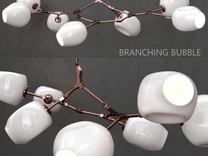 branching bubble 7 lamp by lindsey adelman milk copper 3D Model