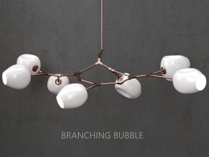 branching bubble 7 lamp by lindsey adelman milk copper 3D Model