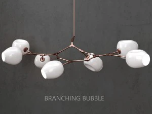 branching bubble 7 lamp by lindsey adelman milk copper 3D Model