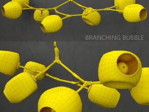 branching bubble 7 lamp by lindsey adelman milk copper 3D Model