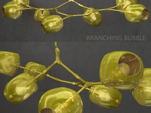 branching bubble 7 lamp by lindsey adelman milk copper 3D Model