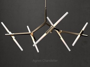 agnes chandelier 10 lights gold 3D मॉडल