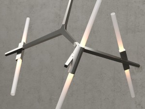 agnes chandelier 6 lights silver 3D-Modell