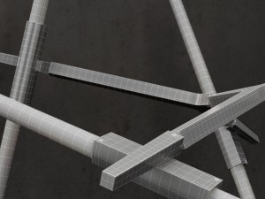 agnes chandelier 6 lights silver Model 3D