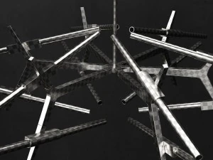 agnes chandelier 24 lights copper 3D Model