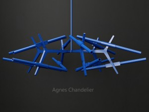 agnes chandelier 24 lights copper 3D 모델