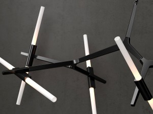agnes chandelier 14 lights black Modelo 3D