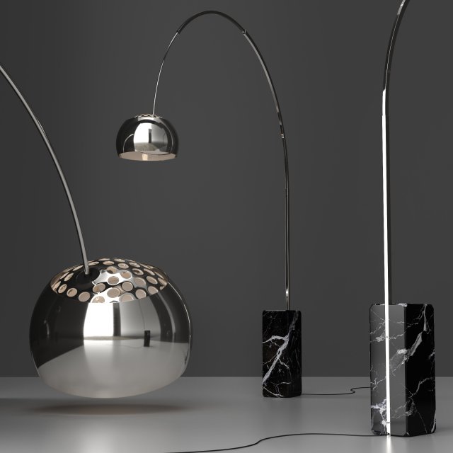 slutpunkt Giftig forklare floor lamp flos arco black 3D Model in Floor Lamps 3DExport