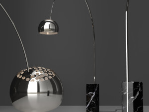 floor lamp flos arco black 3D Model