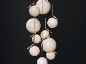 chandelier flos ic gold 3D मॉडल