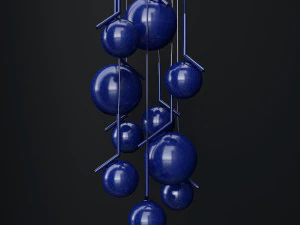 chandelier flos ic gold 3D Model
